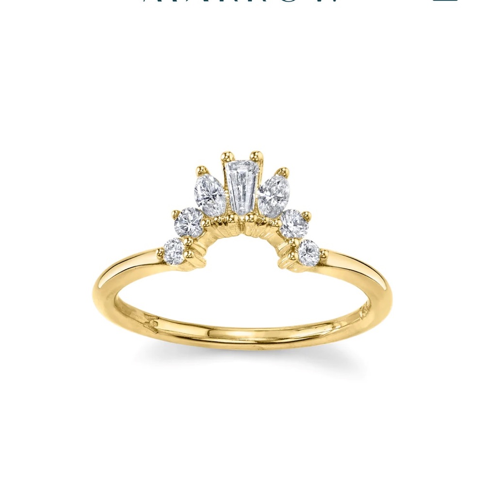 White Diamond Gemma Ballerina Ring - size 3.75 MARROW FINE